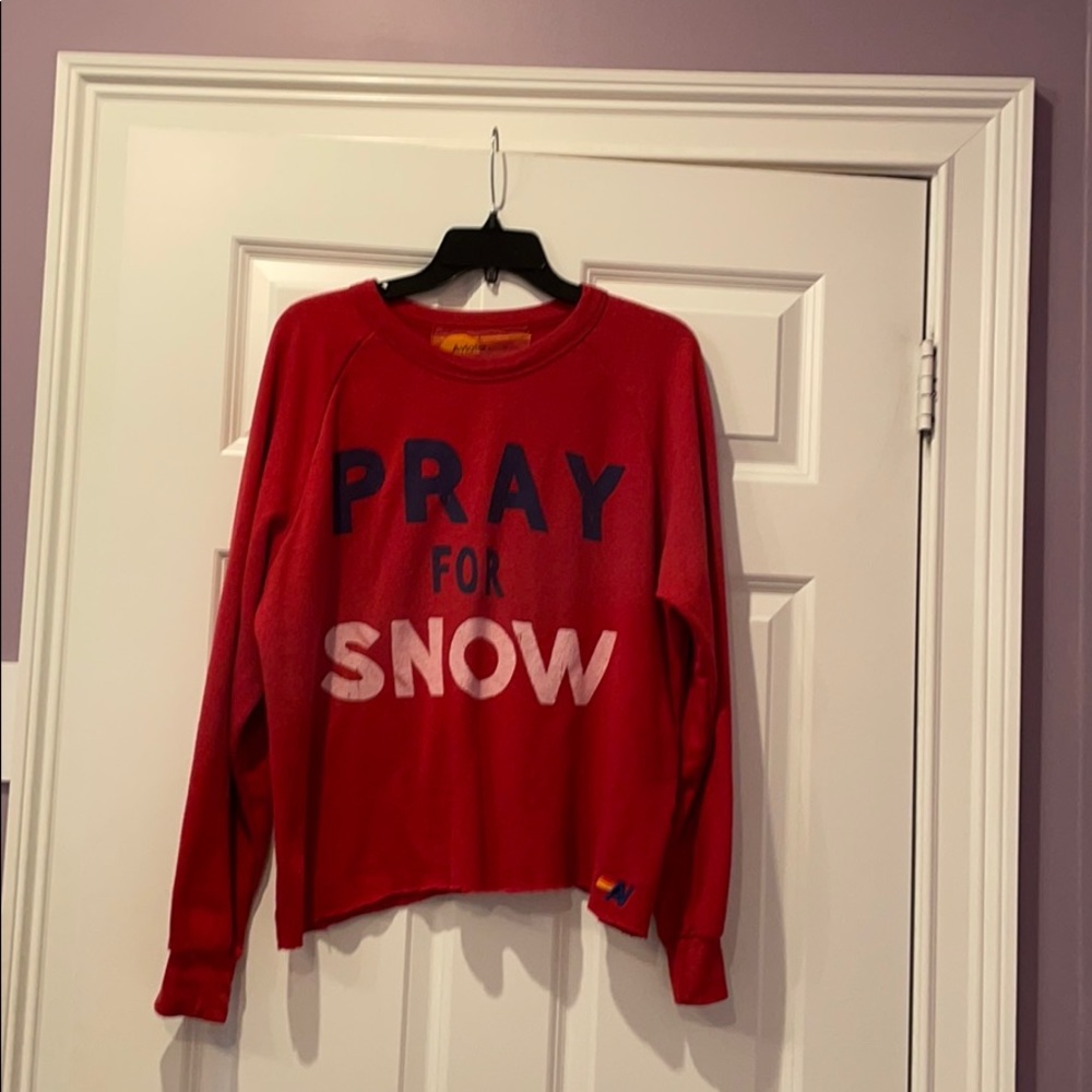 Vintage aviator nation sweatshirt with bottom cut
